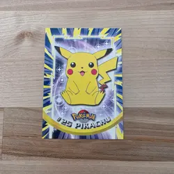 #25 PIKACHU ~ 1999 Topps Pokemon TV Black Logo - Image 1