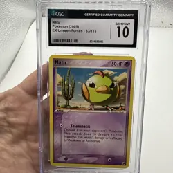NATU 2005 Pokemon EX Unseen Forces #63 CGC 10 GEM MINT - Image 1