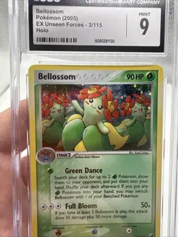 POKEMON EX UNSEEN FORCES BELLOSSOM Stage 2 HOLO CGC 9 3/115 2005 - Image 1