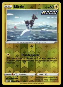 POKEMON BLITZLE CHILLING REIGN 050/198 REVERSE HOLO C NM/M - Image 1
