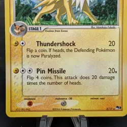 Pokemon Jolteon 3/17 POP Series 3 Holo Rare 2006 TCG LP-NM ⚡ - Image 2
