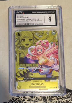 CGC 9 - Shirahoshi OP03 - 116 (Tournament Pack Vol. 2) WINNER One Piece 2023 #2 - Image 1