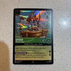 Disney Lorcana Stitch Foil Promo Card Alien Buccaneer 8/P2 EN 6 - Image 1