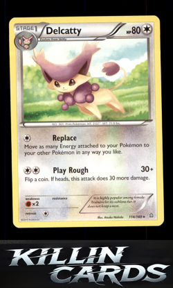 Delcatty 114/160 Pokemon Rare XY - Primal Clash Card NM - Image 1