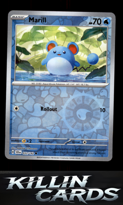 Reverse Holofoil Marill 033/142 Pokemon Common SV07: Stellar Crown Card NM - Image 1
