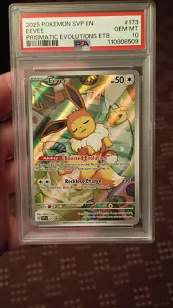 2025 POKEMON SVP EN-SV BLACK STAR PROMO #173 EEVEE PSA 10 - Image 1