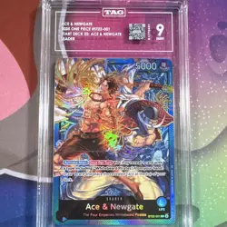 One Piece Card Game Ace & Newgate ST22-001 Start Deck 22 Holo TAG 9 - Image 1