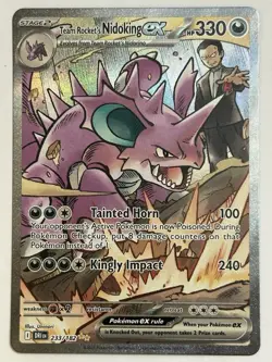 Pokemon Scarlet Violet Destined Rivals Team Rockets Nidoking EX 233/182 NM - Image 1