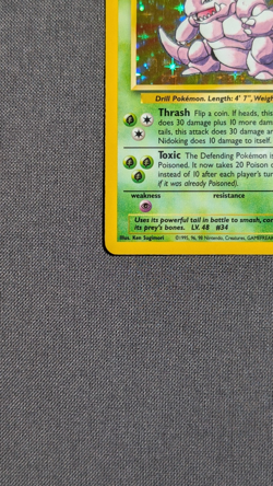 Pokemon Nidoking 11/102 Base Set Holo Rare Card 1999 WOTC Unlimited - Image 5