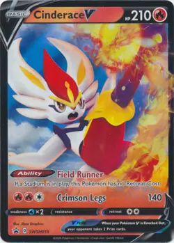 Holo Cinderace V SWSH015 Promo SWSH: Sword & Shield Promo Cards - Image 1