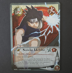 Naruto CCG Sasuke Uchiha PR 027 Ninja Card Standard 4/0 Cost 1 2002 - Image 1