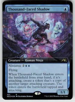 Thousand-Faced Shadow (Extended Art) 451 Kamigawa: Neon Dynasty Magic Foil NM - Image 1