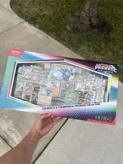 Pokemon TCG Prismatic Evolutions Lucario Ex Tyranitar Ex Premium Collection NEW! - Image 1