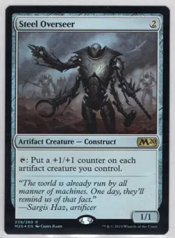 1x Steel Overseer *Foil* - Core Set 2020 - Near Mint - Image 1