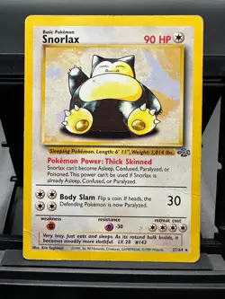 Snorlax 27/64 Jungle Rare Pokemon TCG 1999 HP - Image 1