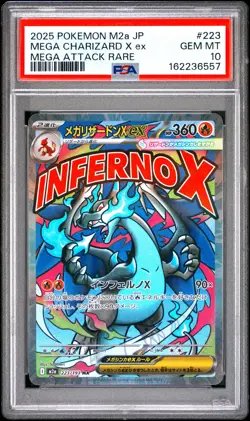 2025 POKEMON JAPANESE M2A-MEGA DREAM EX #223 MEGA CHARIZARD X EX PSA 10 - Image 1