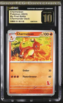 CGC 10 PRISTINE ⭐Pokemon Charmeleon My First Battle Charmander Symbol Deck 2023 - Image 1