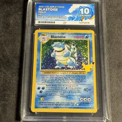 Pokemon Blastoise 2/102 Celebrations Holo - ACE 10 GEM MINT - Image 1