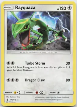 Rayquaza 106/145 Pokemon Guardians Rising - NM - Image 1