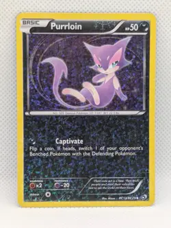 PURRLOIN RC13/RC25 HOLO LEGENDARY TREASURES: RADIANT COLLECTION POKEMON NM/M - Image 1
