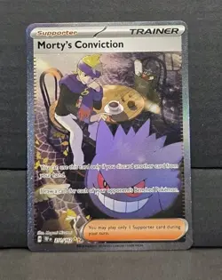 Pokemon 2024 SV05 Temporal Forces Morty's Conviction 211/162 SIR Holo English - Image 1
