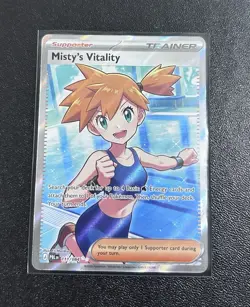 Pokemon TCG Misty's Vitality 111/084 Prismatic Evolutions Ultra Rare Holo FA - Image 1
