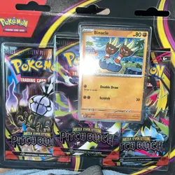 Pokemon - Mega Evolution ME05 Pitch Black 3 Pack Blister Sealed Cards New - Image 2