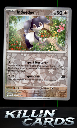 Reverse Holofoil Indeedee 153/198 Pokemon Rare SV01: Scarlet & Violet Base Set C - Image 1