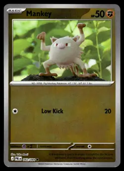 Mankey 042/084 Common Pitch Black Pokemon Reverse Holo Near Mint - Image 1