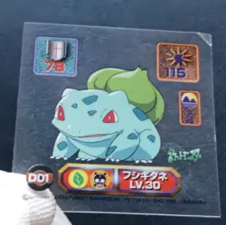 Bulbasaur Lv.30 Pokemon Mini Sticker Clear Japanese No.D01 Nintendo Japan F/S - Image 3