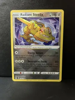 Pokemon TCG Radiant Steelix Sword & Shield - Lost Origin 124/196 NM - Image 1