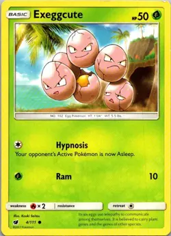 Exeggcute 4/111 Common Crimson Invasion Pokemon Moderately Played - Image 1