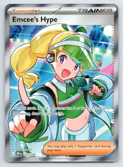 Pokemon Emcee's Hype Destined Rivals DRI ULTRA RARE HOLO 220/182 NM - Image 1