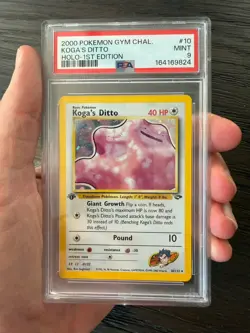 Nintendo Pokemon TCG 2000 Gym Challenge Koga's Ditto 1st Ed Holo PSA 9 - Image 3