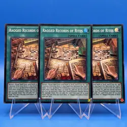 YuGiOh! 3x Ragged Records of Rites CORI-EN062 1st Edition NM - Image 1