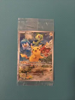Pokemon Pikachu TCG Scarlet & Violet Promo Holo Card SVP027 SEALED - Image 1