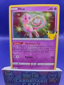 Pokemon Card Mew Holo 11/25 Celebrations 25th Anniversary English TCG Near Mint - Image 1