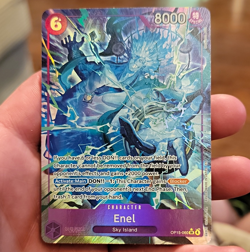 Bandai One Piece Card Game Enel SP Special Alternate Art Foil OP15-060 English - Image 1