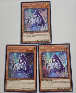 3 x YuGiOh TCG Denko Sekka - BLLR-EN052 - Secret Rare - 1st Edition NM - Image 1
