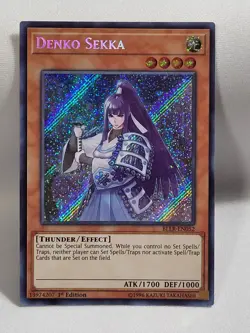 3 x YuGiOh TCG Denko Sekka - BLLR-EN052 - Secret Rare - 1st Edition NM - Image 3