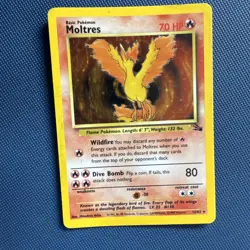 Moltres 12/62 Fossil Set - Holo Pokemon Card C - Image 1