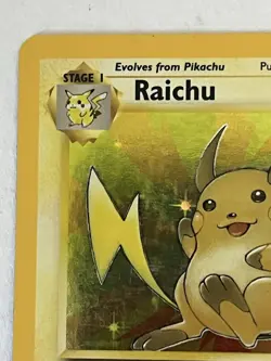 Raichu 14/62 Fossil Set Rare Holo Vintage Pokemon TCG Card HP - Image 5