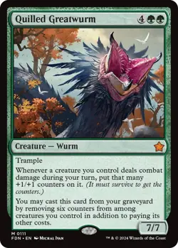 Quilled Greatwurm 0111 MTG FDN Foundations Mythic NP - Image 1