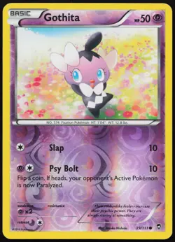 Gothita 39/111 Common Furious Fists Pokemon Reverse Holo LP - Image 1