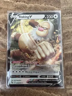 Pokemon TCG Slaking V NM/M Pokemon GO 077/078 Holo Ultra Rare - Image 1