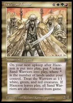 MTG English Hazezon Tamar Medium Play Normal Legends - Image 1