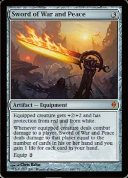 MTG Sword of War and Peace, Light Play, English New Phyrexia - Image 1