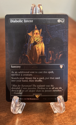 FOIL Diabolic Intent x1 Bordeless NM MTG Lord Of The Rings Magic The Gathering - Image 1