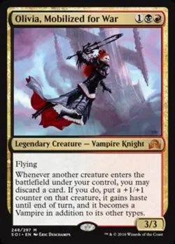 MTG Olivia, Mobilized for War - Foil, Shadows Over Innistrad, Lightly Played, En - Image 1