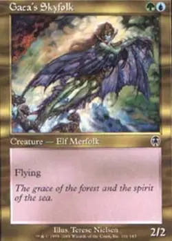 MTG Gaea's Skyfolk - Foil, Apocalypse, Moderately Played, English - Image 1